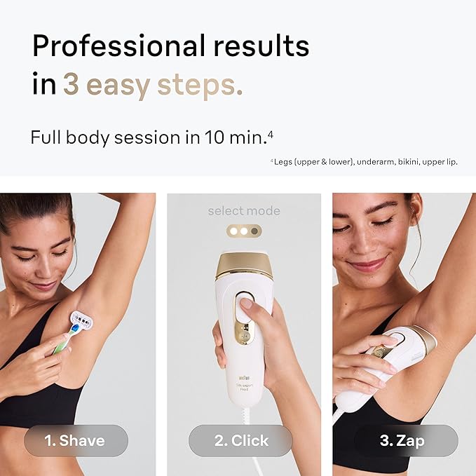 Braun Smart IPL, Silk·Expert Pro 5: at Home Laser Hair Removal for Women and Men, Permanent Visible Hair Reduction in Hair Regrowth for Body & Face, with Venus Swirl Razor, Corded, IPL5137