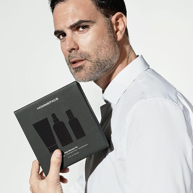 HommeFace Daily Trio Skin Care Set for Men, 3-Step Routine