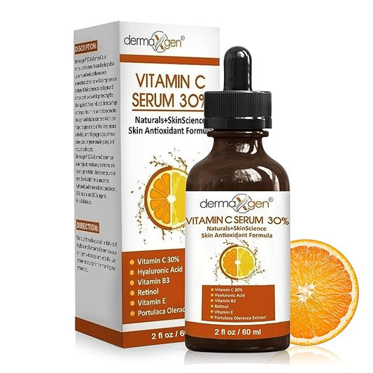 30% Organic Vitamin C Serum for Face – Natural Anti-Wrinkle Serum with Hyaluronic Acid & Vitamin E – Anti-Aging Moisturizer for Fine Lines, Dark Spots & Skin Rejuvenation – 2 Fl oz