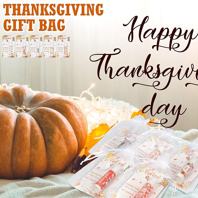 60 Pcs Thanksgiving Gifts Bulk Lip