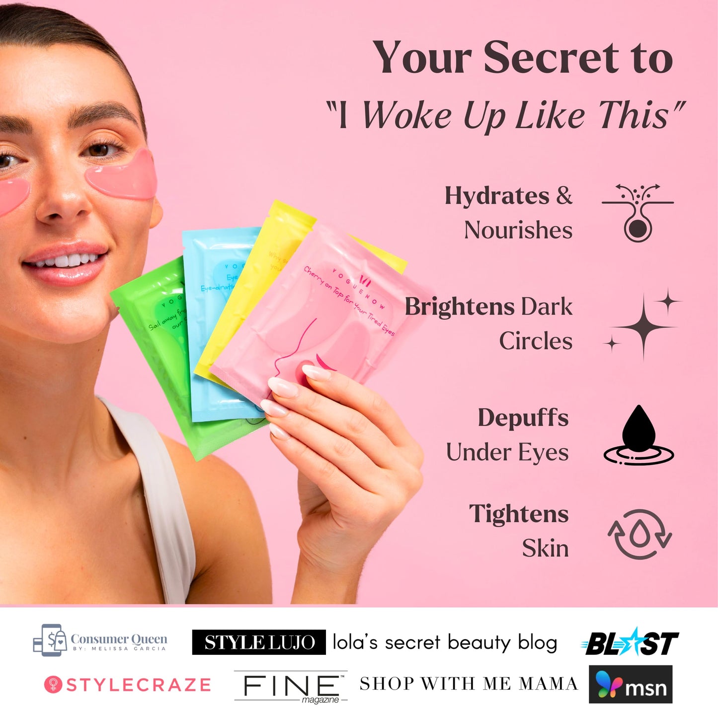 Under Eye Patches For Puffy Eyes (40 Sets) With Bonus Lip Masks - Under Eye Patches for Dark Circles and Puffiness - Under Eye Mask Treatment - Hydrating 4 Flavors Eye Masks - Reduce Dark Circles