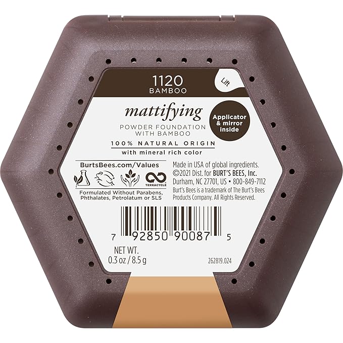 Burt’s Bees 100% Natural Origin Mattifying Powder Foundation, May Vary