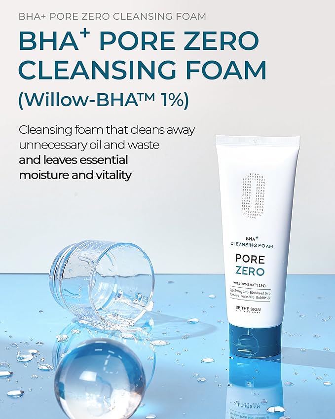 [Be the Skin] BHA+ Pore Zero Cleansing Foam 5.07 fl oz / 150 ml | Face wash cleanser for pore care and sebum control | For sensitive and combination skin