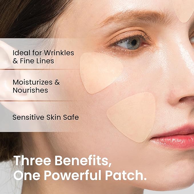 Youthful Curve Wrinkle Patch Duo, Wrinkle Tape for Neck and Face| Contour & Invisible Wrinkle Strip Korean Skincare Treatment with Retinol, Collagen, and Hyaluronic Acid