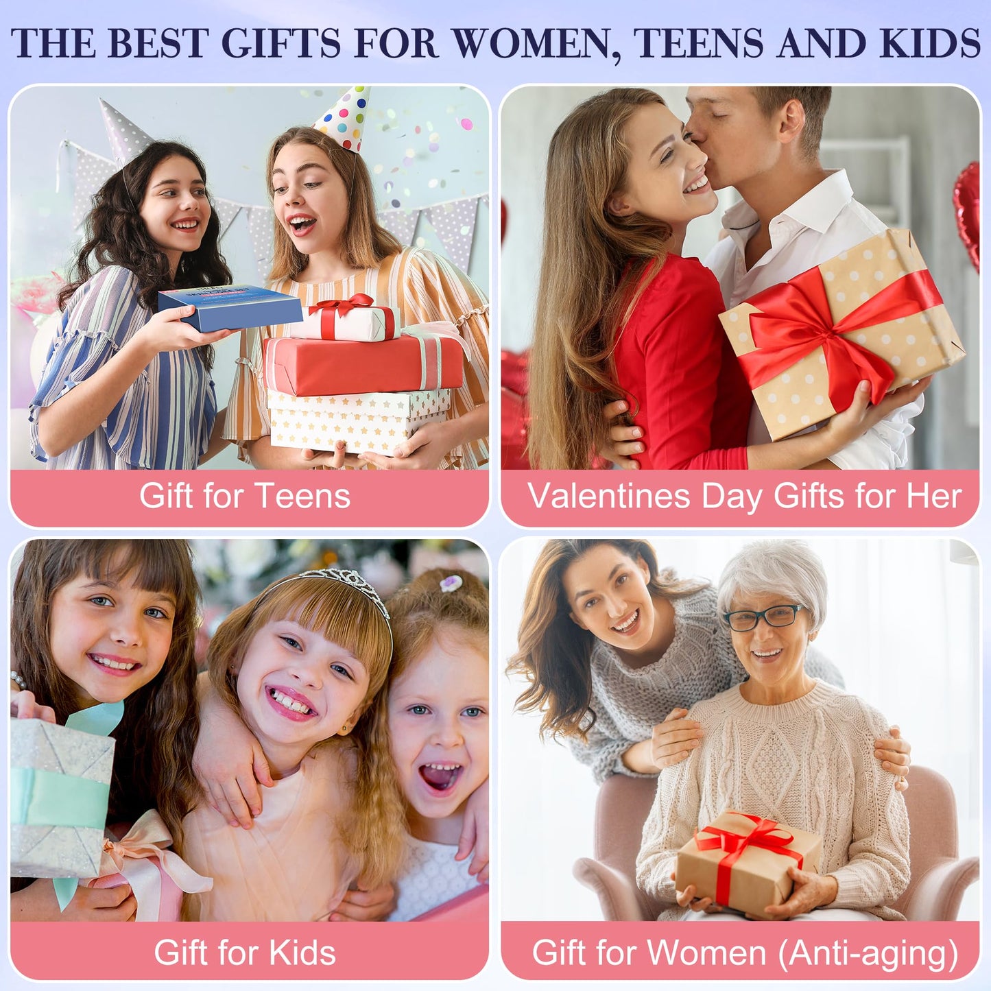 Skin Care for Teens,Gentle Hydrating Skin Care Set Kit with Clean Ingredients,Daily Facial Skincare Set for Teens Kids Women,Skincare Gift Set for Teenage Girls Women Travel Size Toiletries Essentials