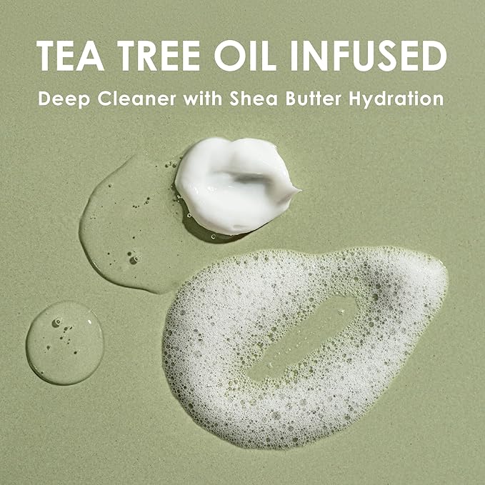 Advanced Tea Tree Eyelid and Facial Cleanser - 50mL - Non-Irritating Eyelash & Eyelid Cleanser Soothes Irritation with Tea Tree, Vitamin E and Shea Butter