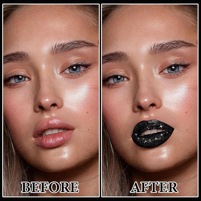 3Pcs Matte Glitter Liquid Lipstick Set,Glossy Shimmer Lip Glitter