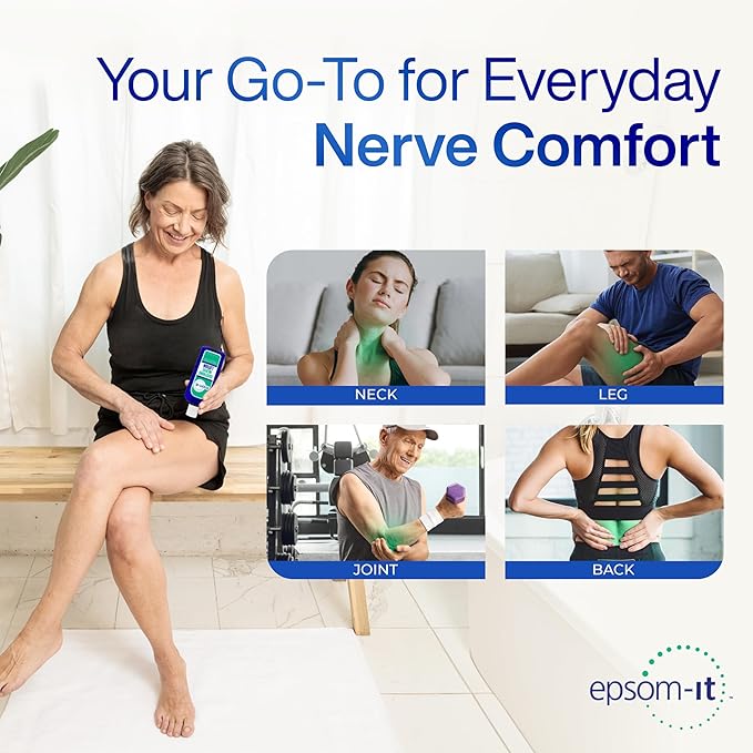 Epsom-It Soothing Nerve Lotion - Epsom Salt Magnesium Lotion, Topical Magnesium Cream with Capsaicin & Arnica to Provide Comfort for Legs, Knee and Feet, 8.0 oz., 4-Pack