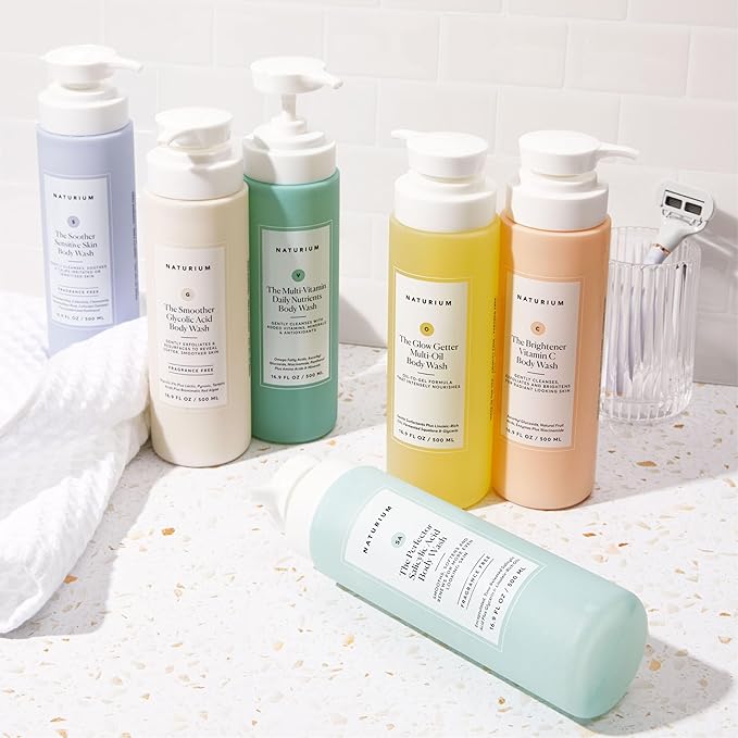 Naturium The Glow Getter Multi-Oil Hydrating Body Wash, Gentle Cleanser, 16.9 oz (Duo 2-Pack)