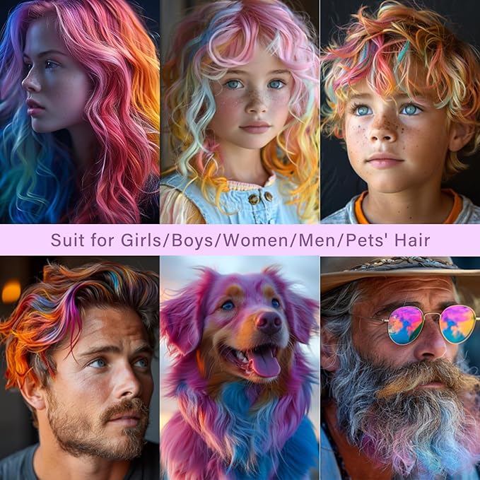 6 PCS Hair Chalk Comb