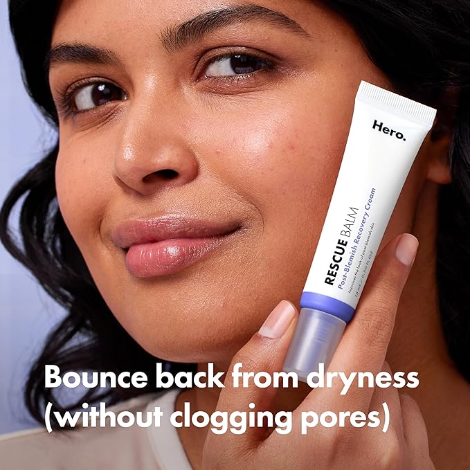 HERO COSMETICS Rescue Balm Original-New Formula The Post-Blemish Cream to Boost Hydration and Improve the Look of Post-Blemish Marks. Derm-Tested. New Formula. Won’t Clog Pores. 15mL