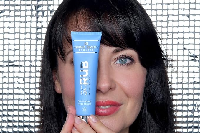 Face Scrub - Organic Exfoliating Face Wash with Icelandic Black Volcanic Sand and Rowanberries - Gentle Face Exfoliator for All Skin Types - 2 Fl Oz