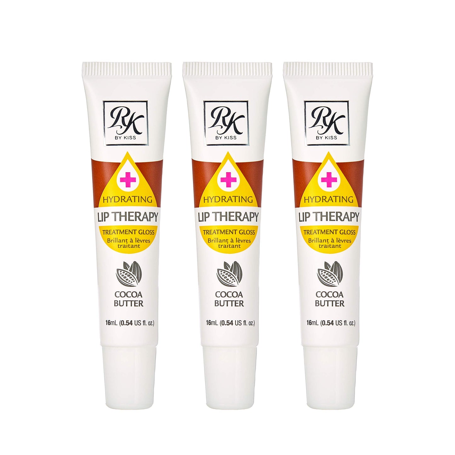 Ruby Kisses Hydrating Lip Therapy Treatment Gloss Cocoa Butter RLO03D1 (3 PACK)