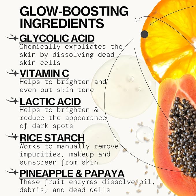 Pacifica Beauty Glow Baby Brightening Face Wash & Enzyme Face Scrub Set, Skincare, Vitamin C, Glycolic Acid, Vitamin E, Facial Cleanser, Exfoliator, Skin Care, Vegan, 5 fl oz and 4 fl oz (Set of 2)