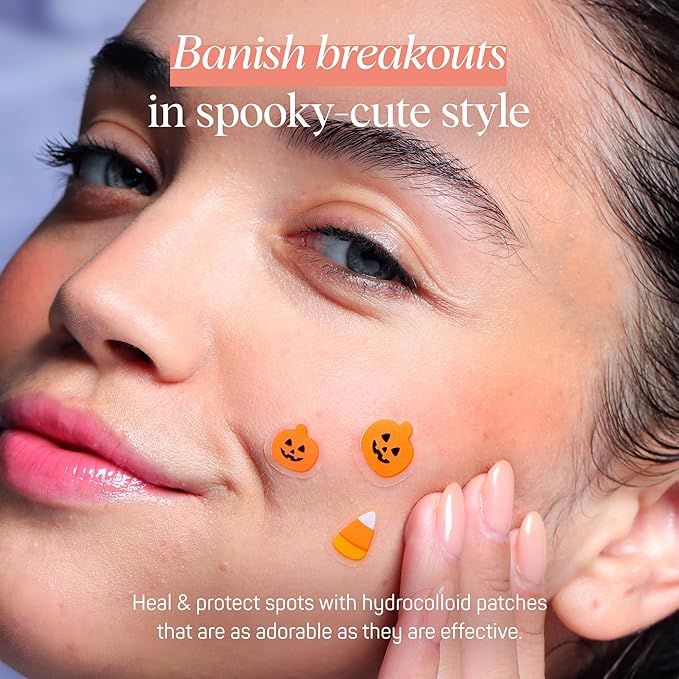 SpaLife Beauty Glow in the Dark Halloween Pimple Patches for Face | Korean Hydrocolloid Zit Patches for Face | Pimple Stickers Halloween Gifts for Women | Blemish Patch | Cute Acne Patch | 288 Count