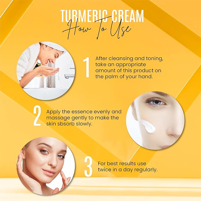 Turmeric Face Cream with 30% Vitamin C – Hydrating Glow Boosting Moisturizer for Normal, Dry, Oily, and Combination Skin – Organic Ingredients – 1.7 FL OZ