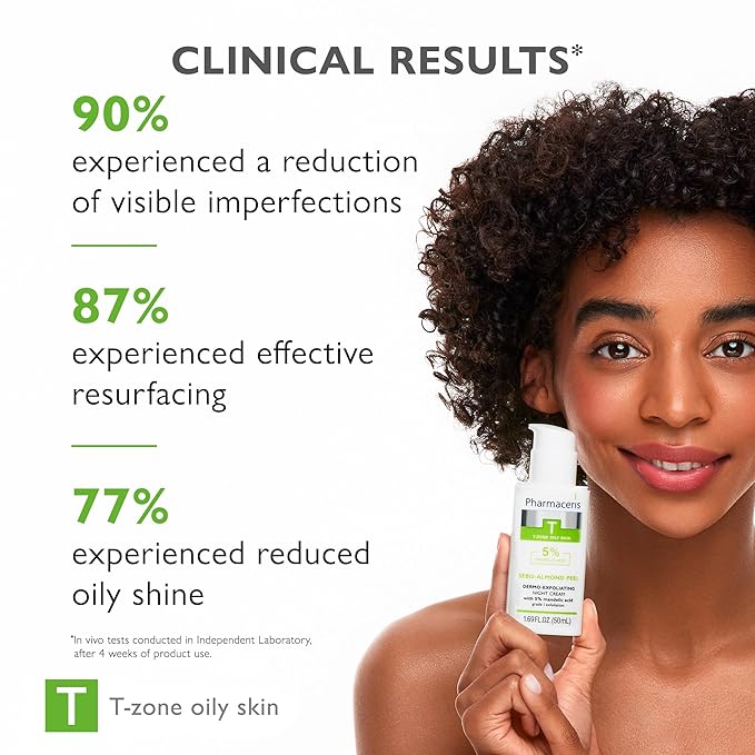 Exfoliating Night Cream 5% Mandelic Acid, Face Cream, Gently Exfoliates, Helps Refine Pores, Helps Reduce Acne & Oil, Cream for Oily & Combination Skin, SEBO-ALMOND PEEL, 1.69 fl oz