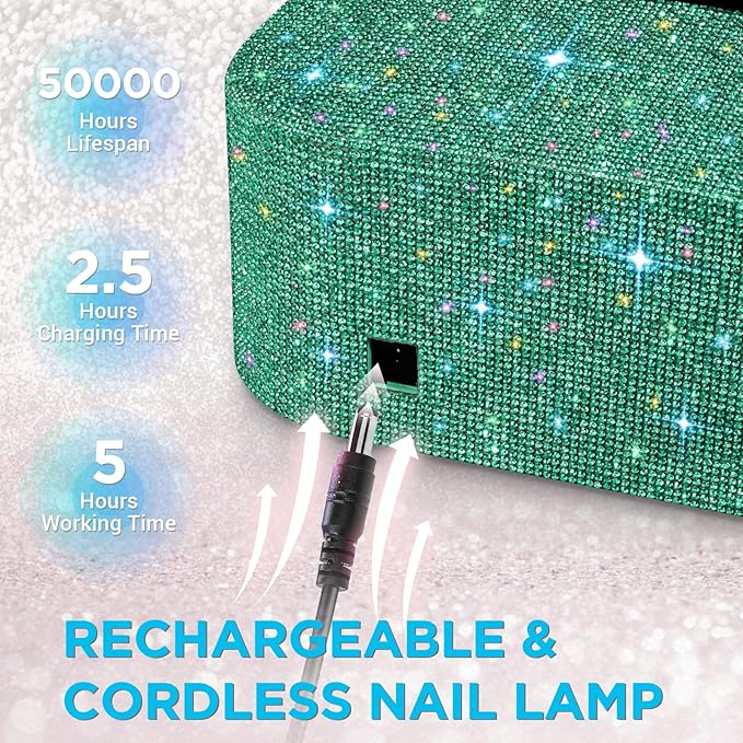Cordless uv nail lamp, 120w