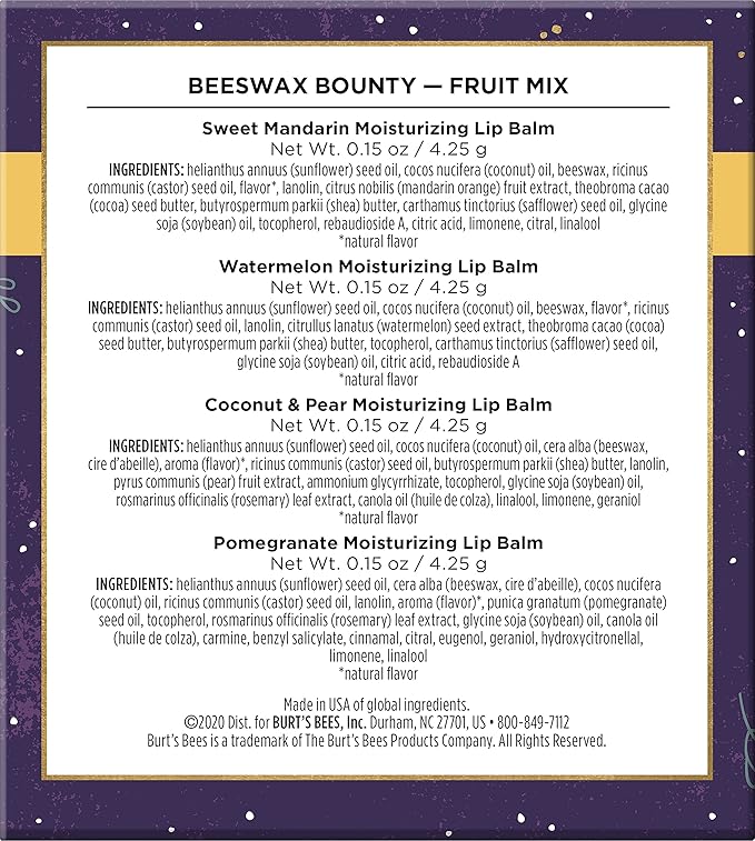 Burt’s Bees Beeswax Fruit Set
