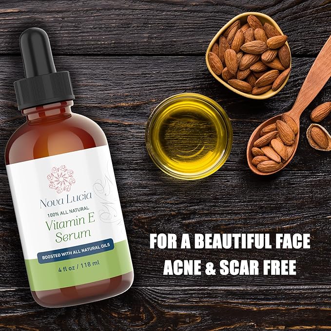 Organic Vitamin E Oil For Skin Face Hair Oil For Hair Growth Acne Scar Treatment Stretch Mark Removal Moisturizer Hair Skin And Nails Vitamins compare with Vitamin E Cream Acne Scar Remover Cream 4 oz