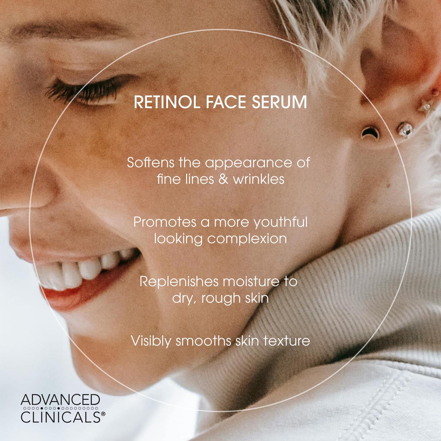 Advanced Clinicals Retinol Serum For Face + Hyaluronic Acid Moisturizer + Vitamin C Serum 3PC Skincare Set For Women & Men | Anti Aging Serums For Brightening, Firming, & Hydrating | 1.75 Fl Oz, 3pc