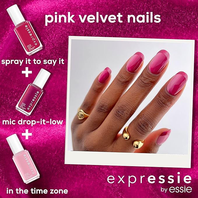 Essie Expressie Quick-Dry Nail Polish Set, Pink Velvet Magenta