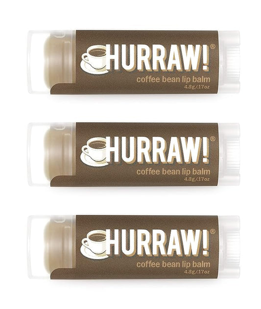 Hurraw! Coffee Bean Lip Balm, 3 Palm