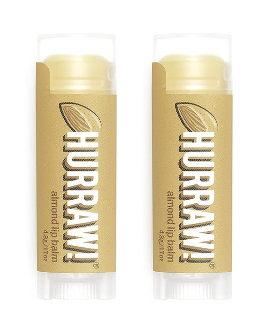 Hurraw! Almond Lip Balm, 2 Pack: Palm