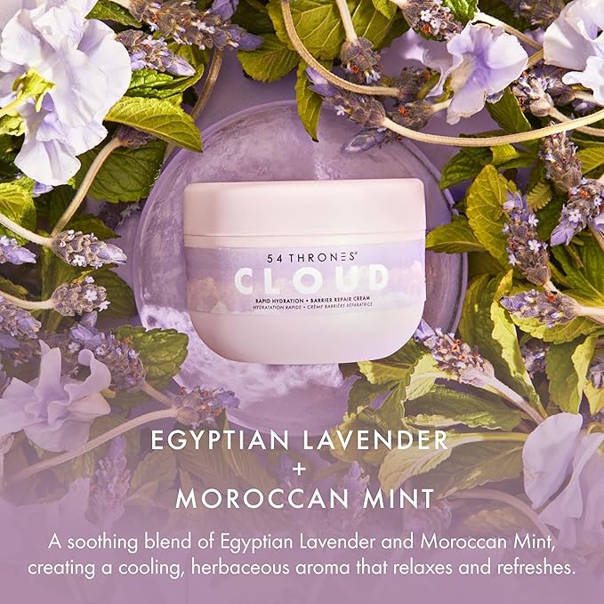 Barrier Repair Cloud Cream, Ultimate Hydrating Skin Care, Hydrating Peptide Moisturizer, Skin Repair Cream, Active Repair, Egyptian Lavender + Moroccan Mint