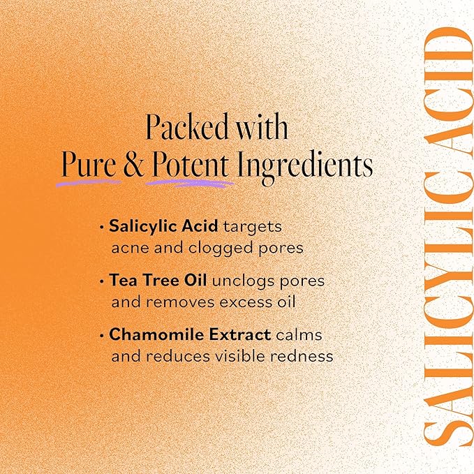 Derma E Acne Deep Pore Cleansing Wash – Blemish Control Facial Cleanser with Salicylic Acid - Gentle Oil Control Face Wash Soothes and Balances Skin, 6 fl oz