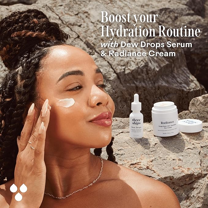 Three Ships - Jelly Drops Kakadu Plum + Mushroom Hyaluronic Acid Serum | Hydrate, Replenish, Plump Skin | Cruelty-Free, Vegan, Paraben-Free, Sensitive Skin Safe (1 fl oz | 30 mL)