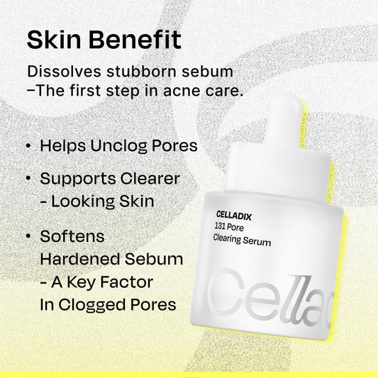 Celladix Sebum Rebalancing Rx 131 Ampoule | Pore Clearing Serum | Tighten Enlarged Pores | Repair Skin Barrier | Rapid Soothing for Daily Use | Oily & Combination Skin| 1.01 Fl Oz