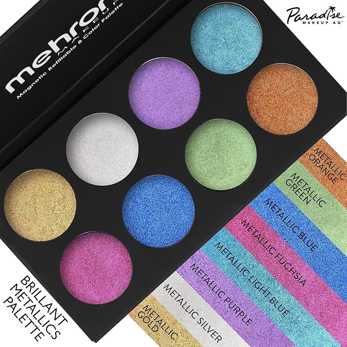 Mehron Makeup Paradise Makeup AQ 8 Color Metallic