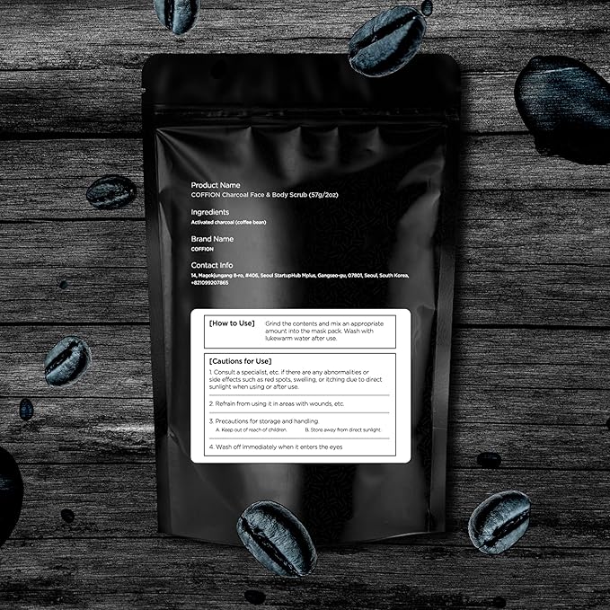 Charcoal Face & Body Scrub, Exfoliating