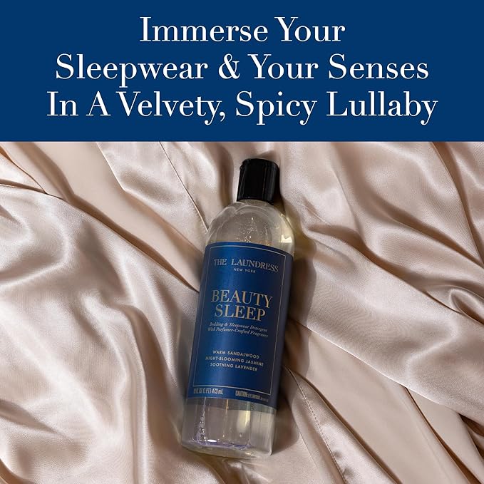 The Laundress Beauty Sleep Luxury Laundry Detergent, Bedding & Sleepwear Concentrated Enzyme Bio-Based Formula, Perfumer-Crafted Lavender & Sandalwood Fragrance Blend, Stain Remover, 16 Oz, 15 Loads
