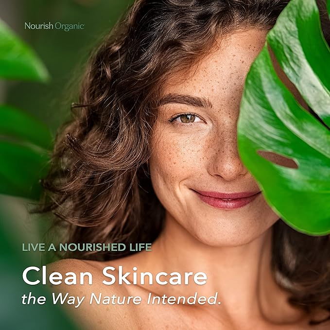 Nourish Organic Moisturizing Face Cleanser for All Skin Types, Watercress + Cucumber Face Wash, Fragrance-Free, 6 Oz (Pack of 2)