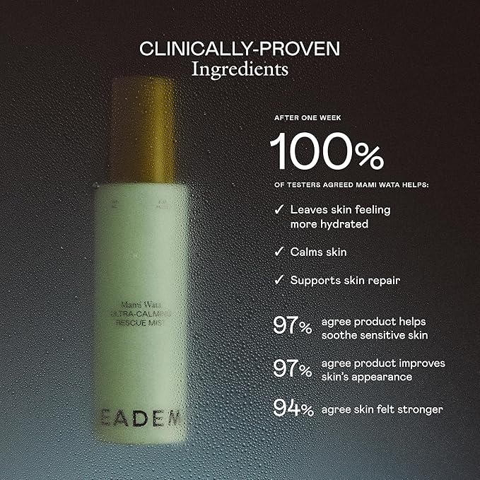 EADEM Mami-Wata Ultra Calming Rescue Mist, Face Mist Hydrating Spray, Hydrating Facial Spray, Barrier Repair Serum, Skin Barrier Serum, Makeup Refresher, 100 ml