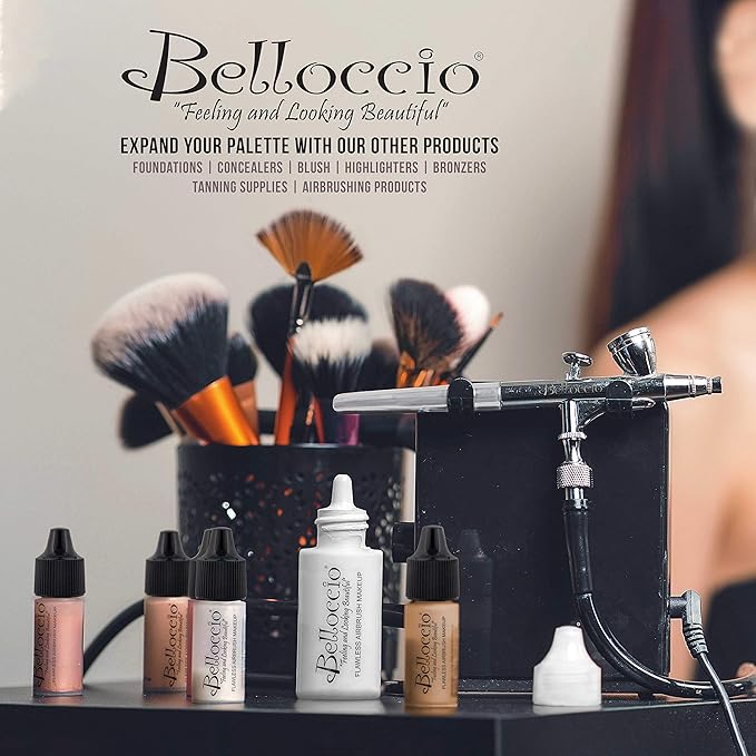 Belloccio Medium Color Shade Foundation Set - Professional 2 oz
