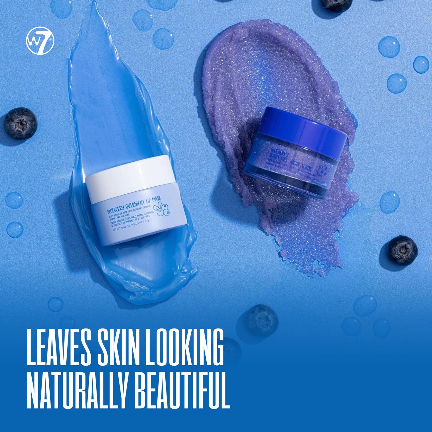 W7 Very Berry Clean - Makeup Cleansing Balm, Lip Mask & Scrub Trio - Gentle Makeup Remover & Overnight Lip Care Set