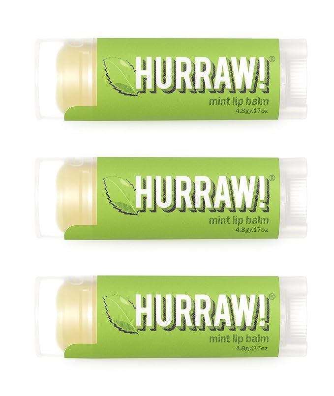 Hurraw! Mint Lip Balm, 3 Pack: Palm