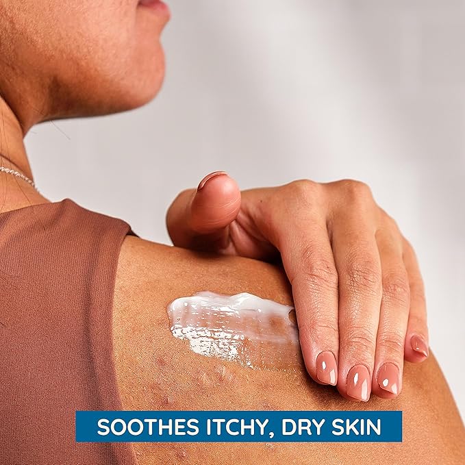 Aveeno Skin Relief 24-Hour Moisturizing Lotion for Sensitive Skin with Natural Shea Butter & Triple Oat Complex, Unscented Therapeutic Lotion for Extra Dry, Itchy Skin, 12 fl. oz