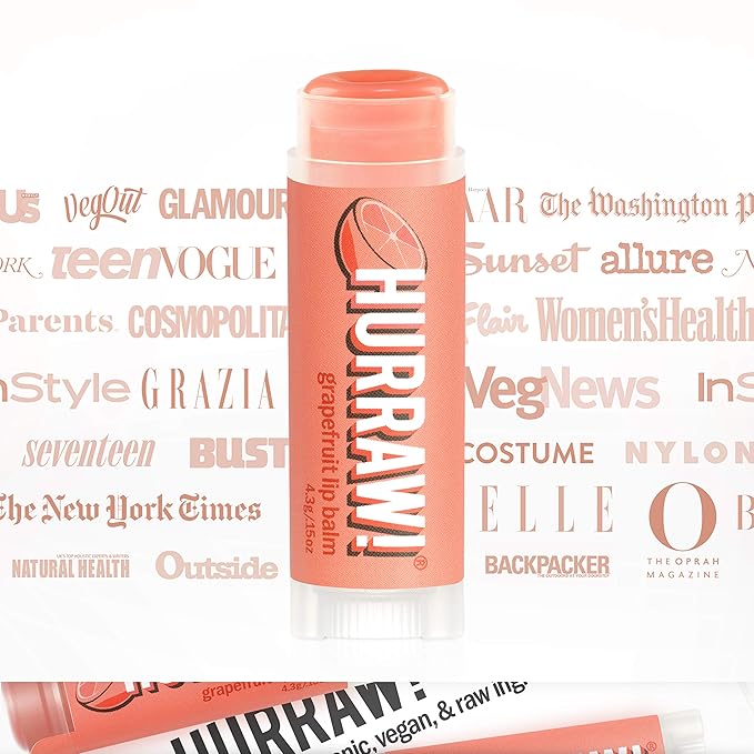 Hurraw! Grapefruit Lip Balm, 2 Pack: Palm