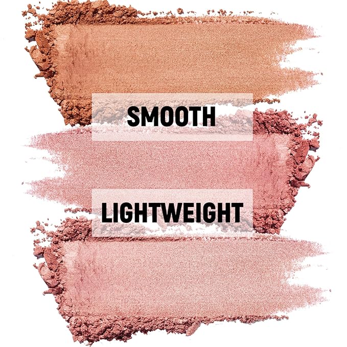 3 Colors Blush Palette，Blush Powder for Cheeks Makeup，Glitter