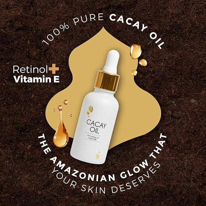 Cacay Face Oil – Natural Retinol Alternative with Vitamin E & A – 100% Organic, Cold-Pressed – Anti-Aging, Hydrating & Anti-Wrinkle Skincare – 1 Fl Oz (30ml)
