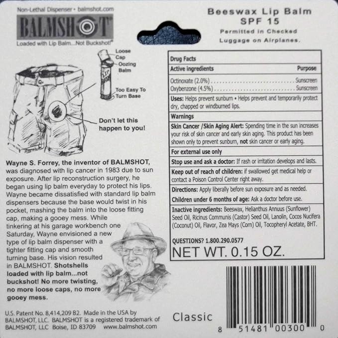 BALMSHOT Lip Balm Two Pack of Cool