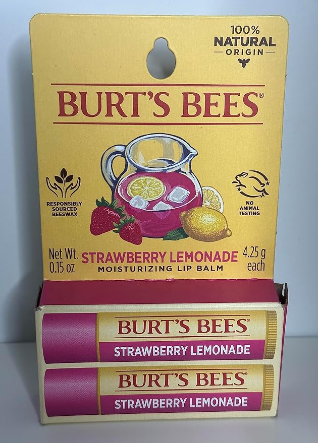 BURTS BEES STRAWBERRY LEMONADE LIP BALM