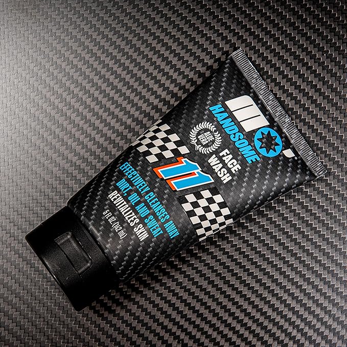 Mo' Handsome Premium Men's Face Wash – Deep Cleaning & Hydrating High Performance Cleanser for Active Men | Removes Dirt, Oil & Sweat – Aloe Vera & Vitamin E for Nourished, Protected Skin