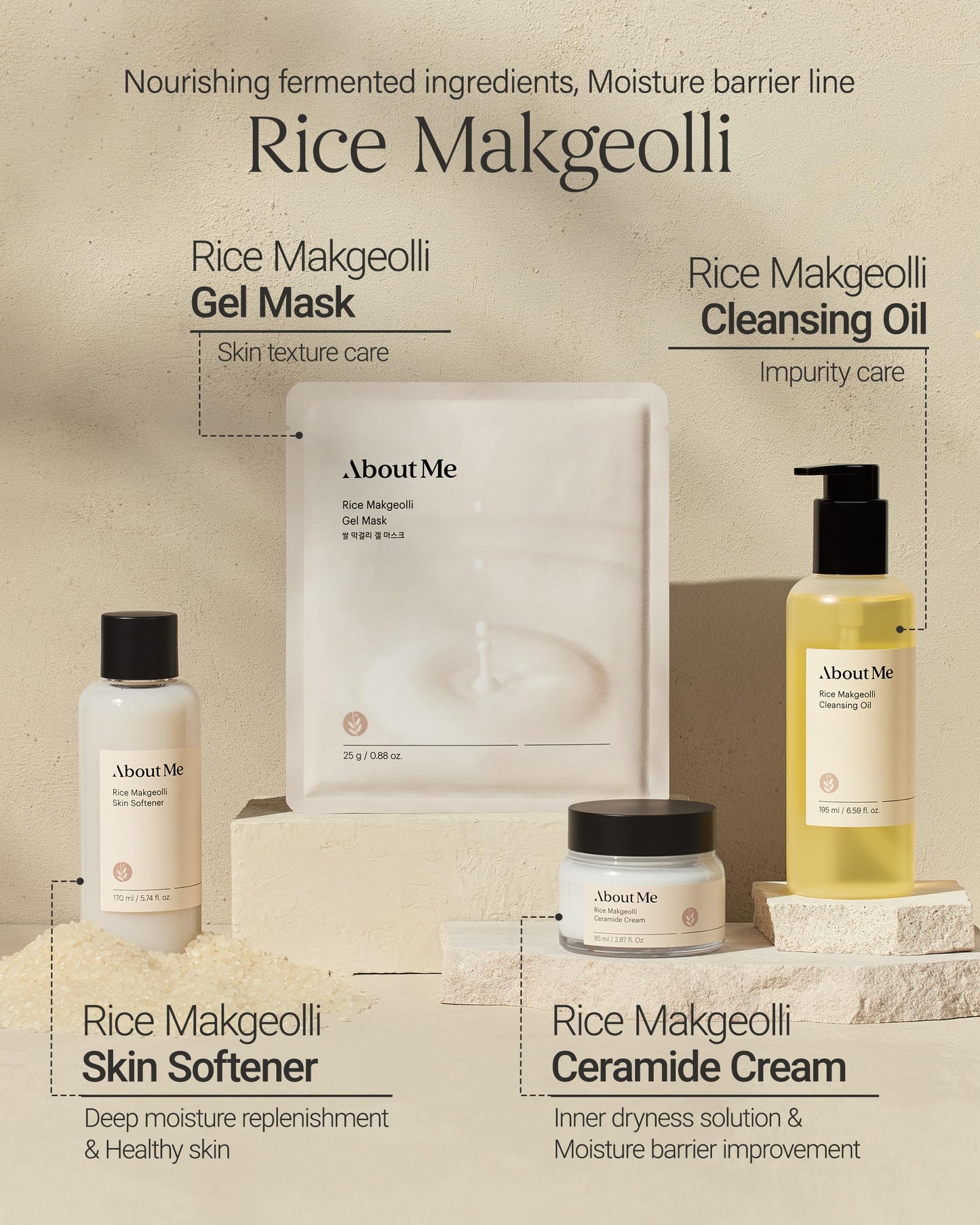 About Me Rice Makgeolli Cleansing Foam – Korean Traditional Fermentation Face Wash for Sensitive Skin – Daily pH Balanced Cleansing with Rice Bran Water – Korean Skin Care – 4.06oz, 120ml