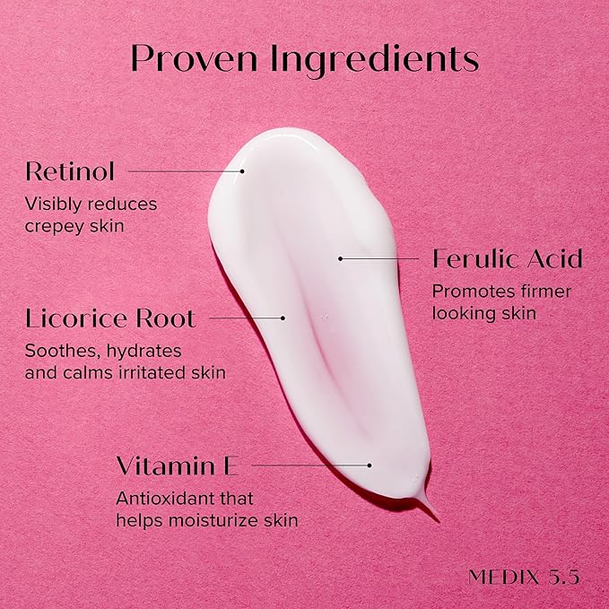 MEDIX 5.5 Best Sellers Travel Kit Skin Care Set - Retinol Body Lotion + Glycolic Acid Exfoliating Body Wash + 20% Vitamin F Body Oil 3PC Skincare Set | Crepey Skin Care Treatment, 3 Piece Travel Kit