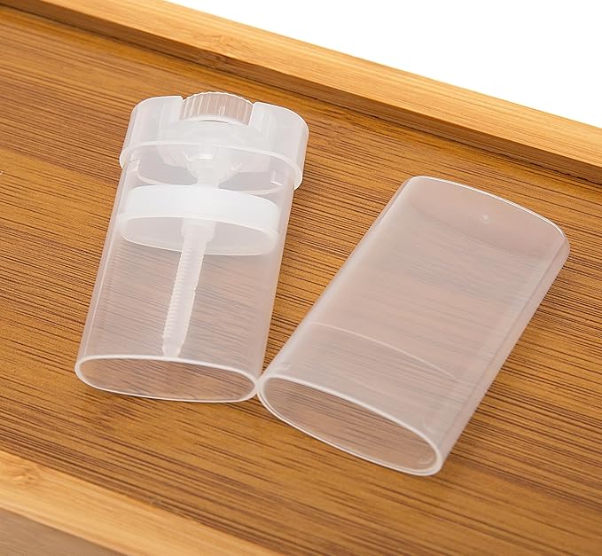 100PCS 15ML Transparent Empty Oval Deodorant